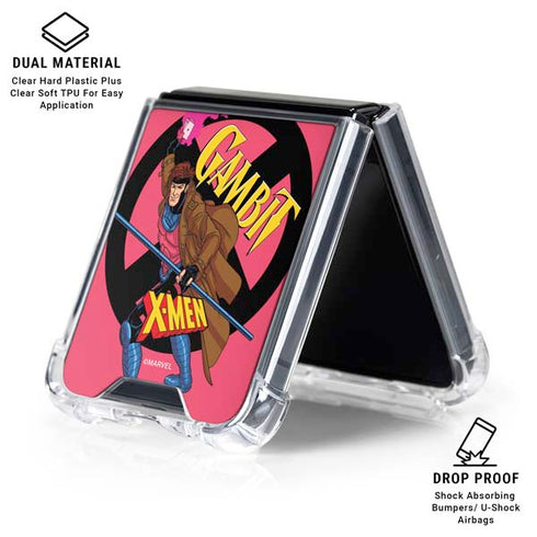 Marvel X-Men Gambit Galaxy Z Flip6 Clear Case